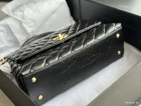 First Bag Ru BAG CHANEL LARGE FLAP HANDLE WITH TOP 0628